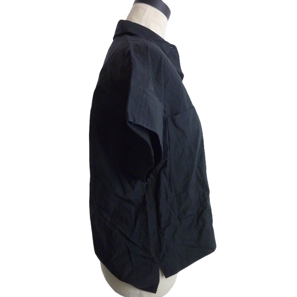 NWT Everlane Black Oversized Poplin Long Sleeve Button Down Shirt XS - Picture 2 of 6